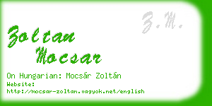 zoltan mocsar business card